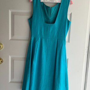 Kate Spade Teal Linen Dress Size 4